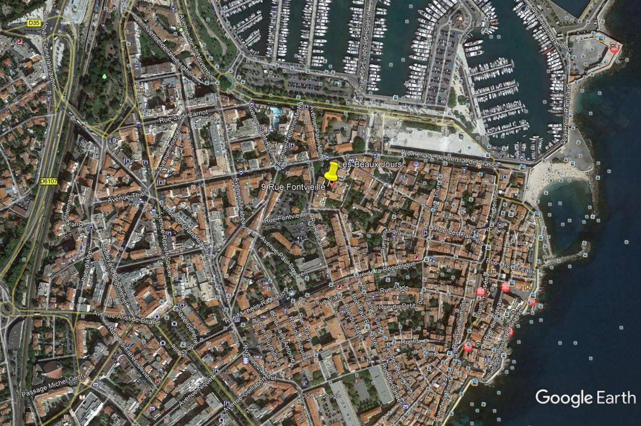 2 pièces climatisé avec balcon dans le vieil Antibes, résidence moderne avec ascenseur Exterior foto