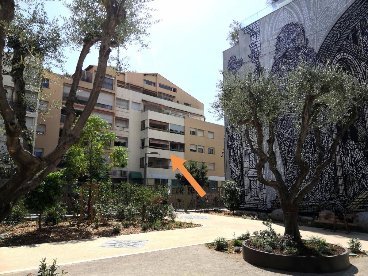 2 pièces climatisé avec balcon dans le vieil Antibes, résidence moderne avec ascenseur Exterior foto